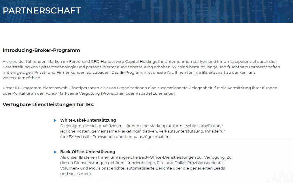 CapitalHoldings Partnerschaft